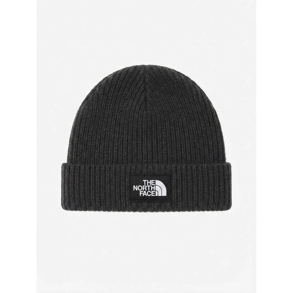 The North Face Ribbed Cuffed Beanie Hat Grey Winter Cap Unisex